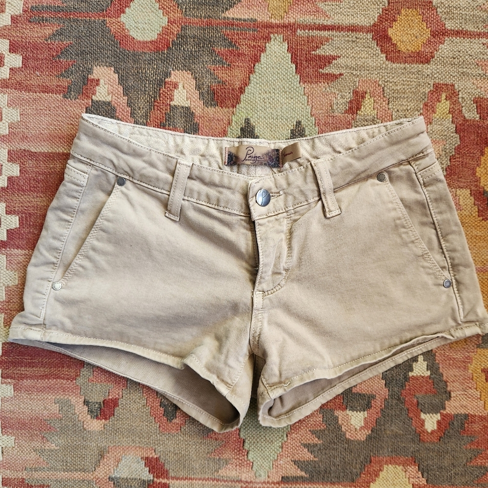 Paige Denim Khaki "Debonair" Shorts Size 24